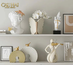Maison Couture – Tượng Trang Trí Đầu Ngựa Tête de Cheval Atelier Harness Équestre Blanc H28-CẬU HAI HOME DECOR