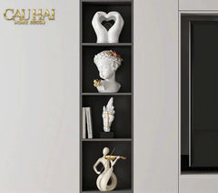 Maison Couture – Tượng Trang Trí Đầu Ngựa Tête de Cheval Atelier Harness Équestre Blanc H28-CẬU HAI HOME DECOR