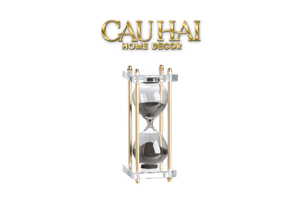 Maison Couture - Tượng Trang Trí Đồng Hồ Cát Cristalleries Lumière Acry Charcoal 30Mins D25-TƯỢNG TRANG TRÍ-CẬU HAI HOME DECOR