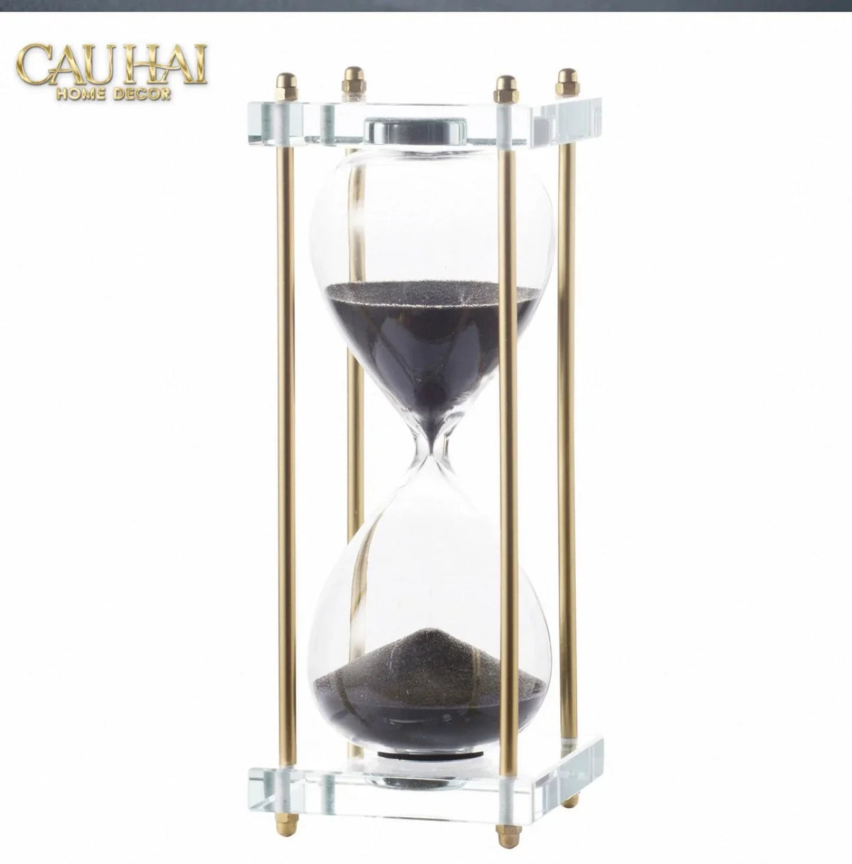 Maison Couture - Tượng Trang Trí Đồng Hồ Cát Cristalleries Lumière Acry Charcoal 30Mins D25-TƯỢNG TRANG TRÍ-CẬU HAI HOME DECOR