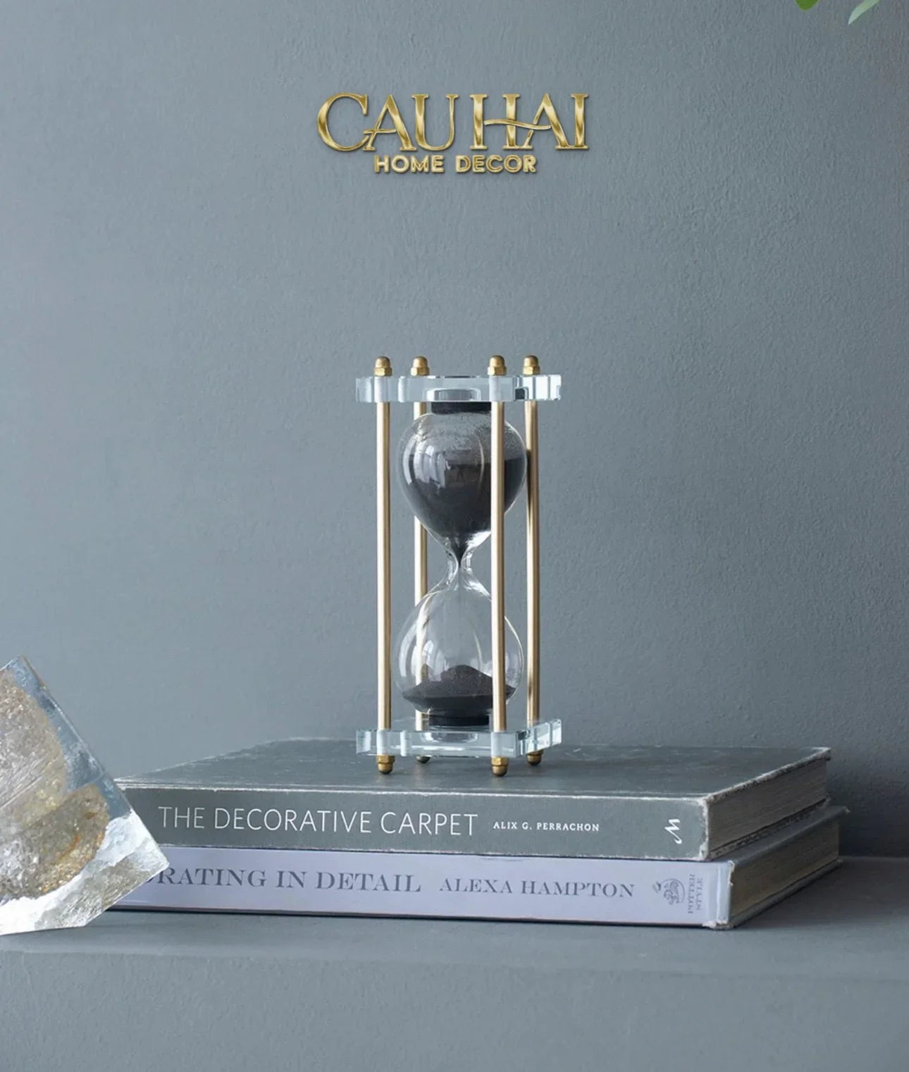 Maison Couture - Tượng Trang Trí Đồng Hồ Cát Cristalleries Lumière Acry Charcoal 30Mins D25-CẬU HAI HOME DECOR