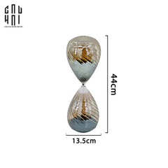 Maison Couture - Tượng Trang Trí Đồng Hồ Cát Thuỷ Tinh Ngũ Sắc Crystal Grande Curves HourGlass 14x44-CẬU HAI HOME DECOR