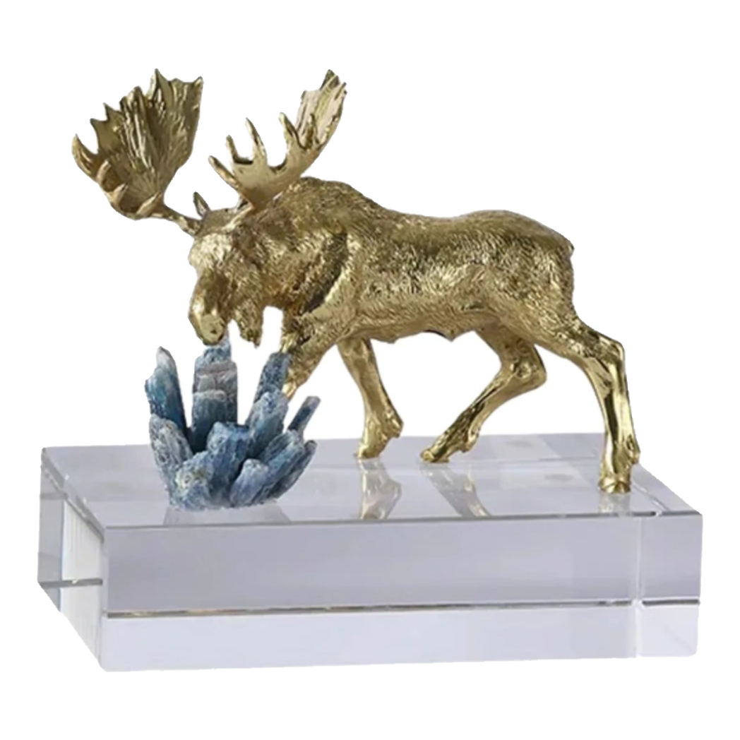 Maison Couture - Tượng Tuần Lộc Golden Moose Cerf Du Nord Glacier