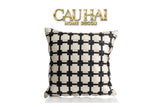 Maison Couture - Vỏ Gối Da Lux Leather Crossline Monochrome 45-VỎ GỐI-CẬU HAI HOME DECOR