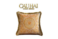 Maison Couture - Vỏ Gối Nhung Chenille Medusa V Class - Crete de Fleur - Vermilion Royale 45-CẬU HAI HOME DECOR