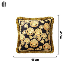 Maison Couture - Vỏ Gối Nhung Chenille V Class Medusa Medallion Coin Amplified 45.-CẬU HAI HOME DECOR