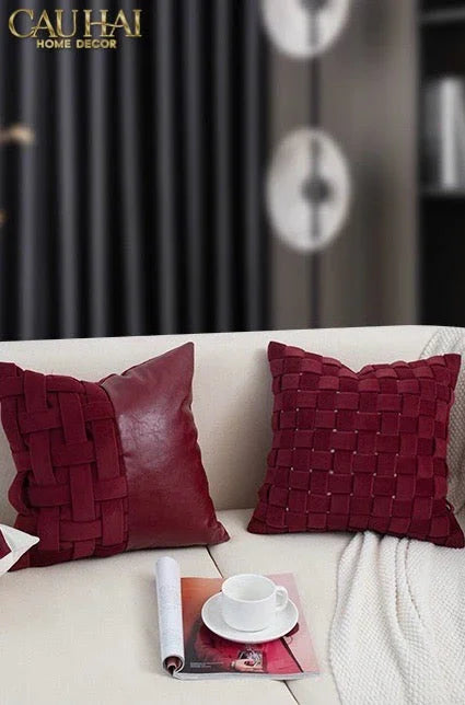 Maison Couture - Vỏ Gối Nhung Woven Mistletoe Holiday Velour 45-CẬU HAI HOME DECOR