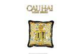 Maison Couture - Vỏ Gối V Class I ♡ Baroque Acanthus Medusa Monogram Cushion 45 Royal Blue-VỎ GỐI SOFA-CẬU HAI HOME DECOR