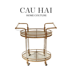 Maison Couture - Xe Đẩy Quầy Bar Cart Golden Lucid Acrylic Lumière Stemware-CẬU HAI HOME DECOR