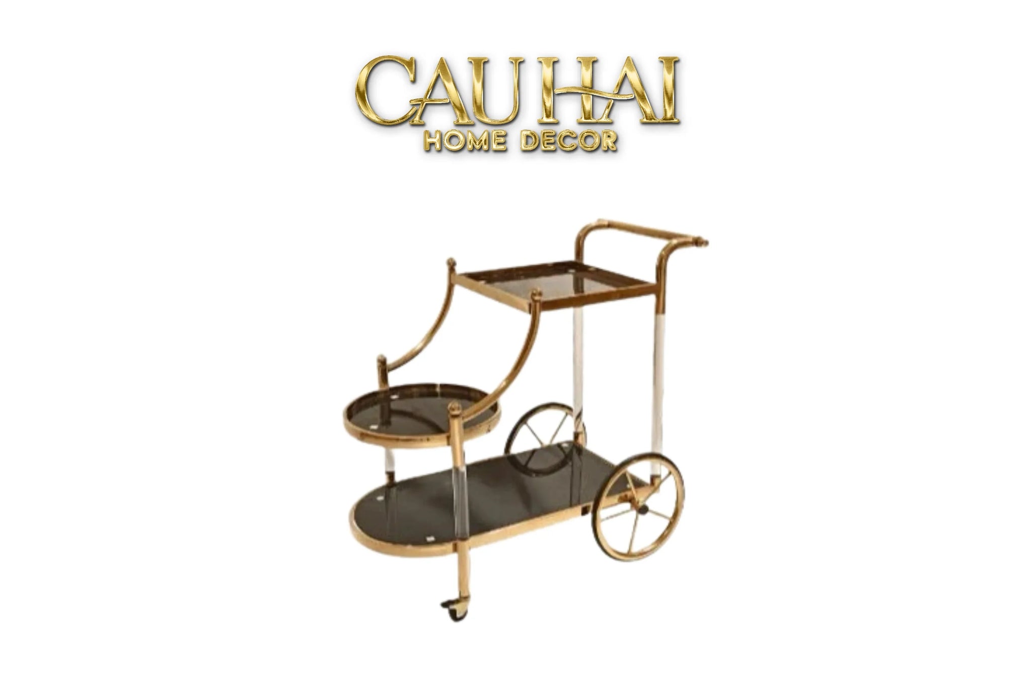 Maison Couture - Xe Đẩy Quầy Bar Grand Marquis Lusso Bar Cart Trolley 40x90x90-CẬU HAI HOME DECOR