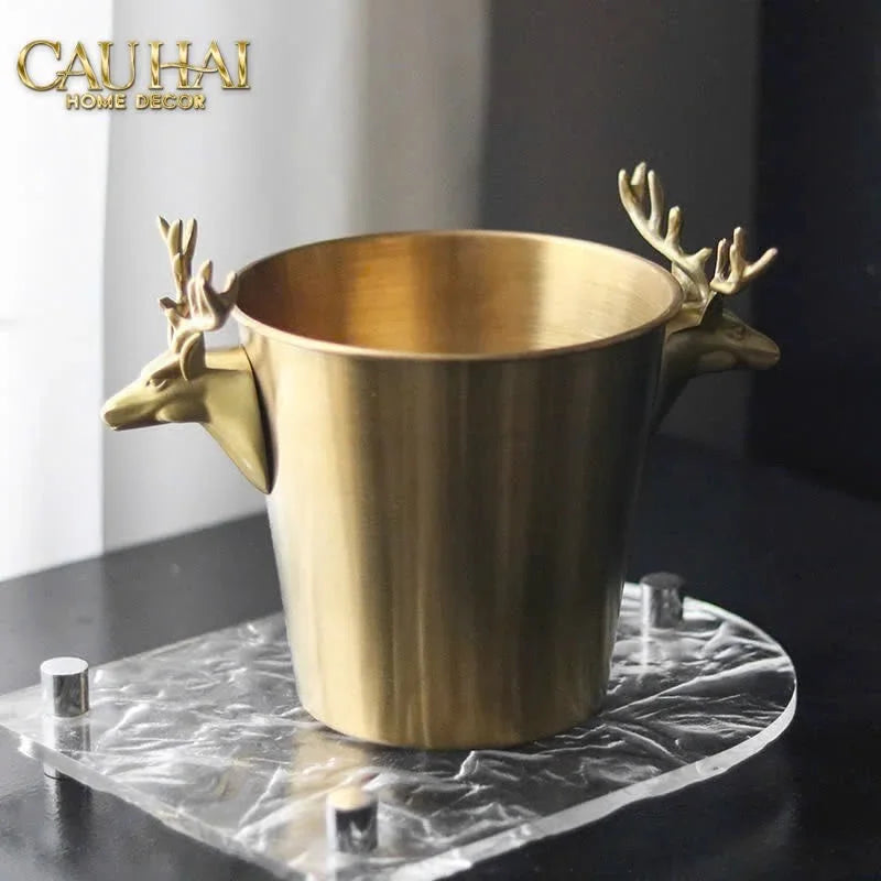 Maison Couture - Xô Đá Alexander Prime Brasson Antler Ice Bucket-CẬU HAI HOME DECOR