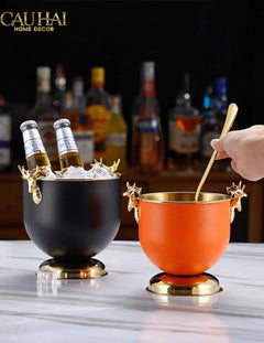 Maison Couture - Xô Đá Avocado Golden Elk Ice Bucket 2L 17x21-CẬU HAI HOME DECOR