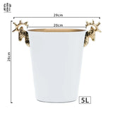 Maison Couture - Xô Đá Màu Trắng Golden Elk Ice Bucket White 5L-XÔ ĐÁ-CẬU HAI HOME DECOR