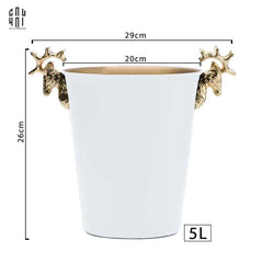 Maison Couture - Xô Đá Màu Trắng Golden Elk Ice Bucket White 5L-CẬU HAI HOME DECOR