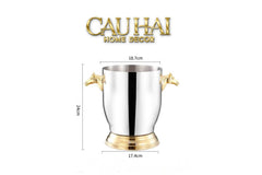 Maison Couture - Xô Đá Phiên Bản Allure - Malta Cheval Équestre Ice Bucket - Noire Gold 6L 18x24-CẬU HAI HOME DECOR