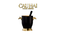 Maison Couture - Xô Đá Phiên Bản Allure - Malta Cheval Équestre Ice Bucket - Noire Gold 6L 18x24-CẬU HAI HOME DECOR