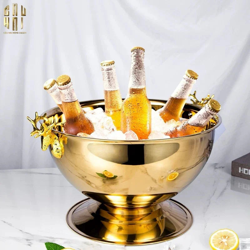 Maison Couture - Xô Đá Ướp Lạnh Grande Golden Elk Ice Bucket 10L 39x47x32-CẬU HAI HOME DECOR