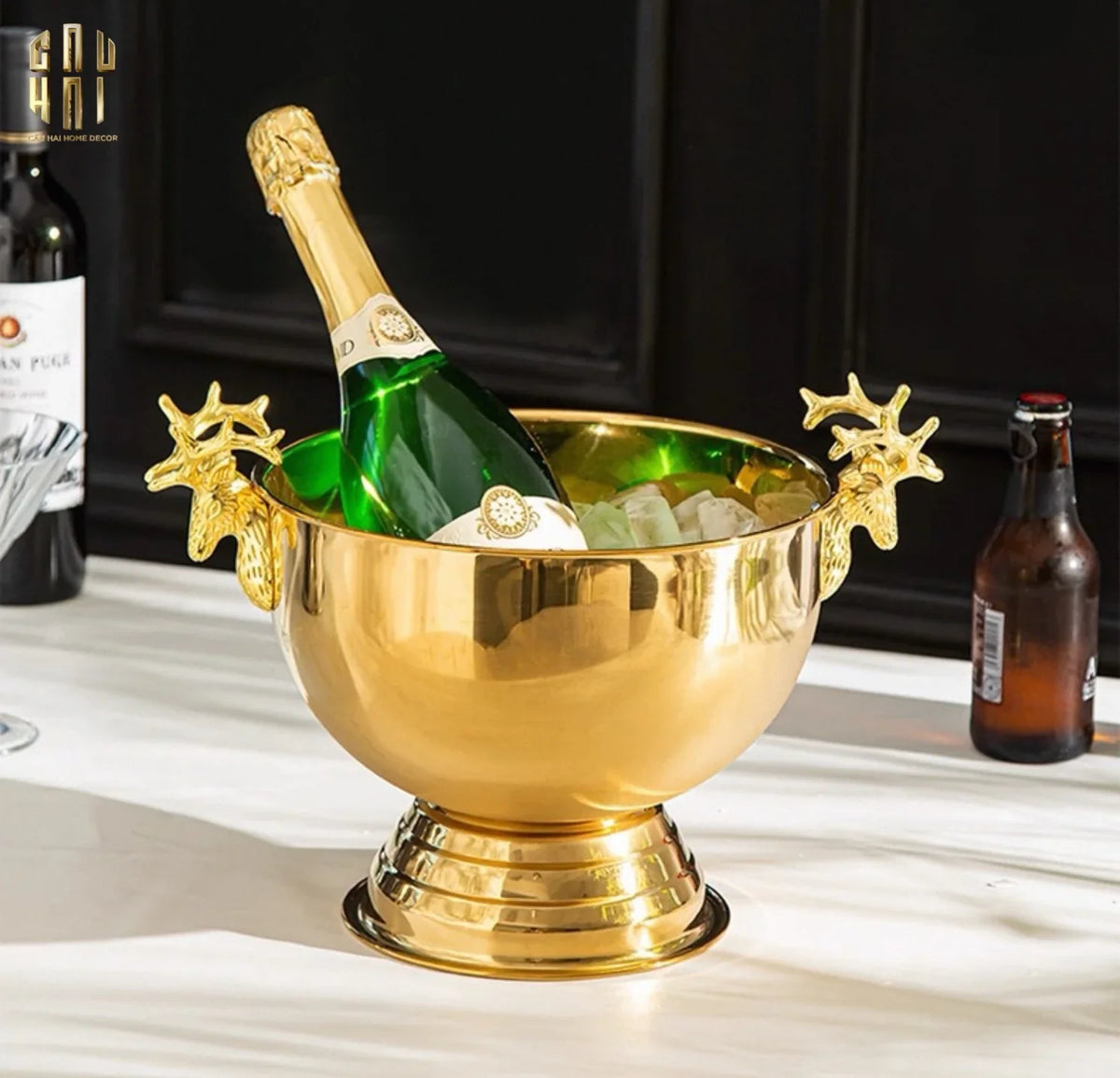 Maison Couture - Xô Đá Ướp Lạnh Grande Golden Elk Ice Bucket 10L 39x47x32-XÔ ĐÁ-Đối tác tại Trung Quốc theo từng đơn đặt hàng-CẬU HAI HOME DECOR