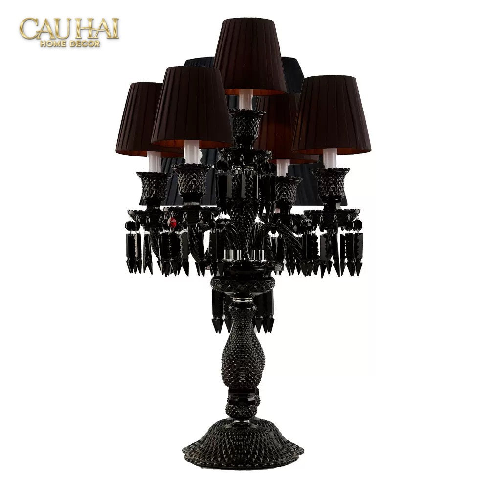 Maison Cristalleries Couture - Đèn Pha Lê 5 Đỉnh Candelabre Couronne Zénith Classique Lamp H72-ĐÈN BÀN-CẬU HAI HOME DECOR-CẬU HAI HOME DECOR