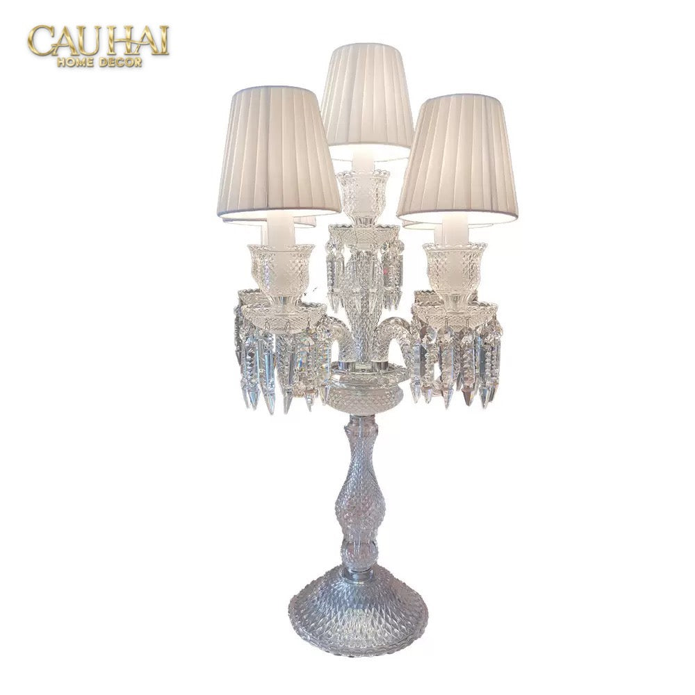 Maison Cristalleries Couture - Đèn Pha Lê 5 Đỉnh Candelabre Couronne Zénith Classique Lamp H72-ĐÈN BÀN-CẬU HAI HOME DECOR-CẬU HAI HOME DECOR