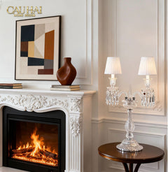 Maison Cristalleries Couture - Đèn Pha Lê 5 Đỉnh Candelabre Couronne Zénith En Classique Lamp H72-CẬU HAI HOME DECOR