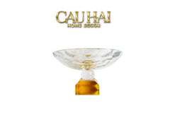 Maison Cristalleries Couture - Đĩa Trái Cây Pha Lê Amber Fruit Plates Centerpieces 9x28x15-CẬU HAI HOME DECOR