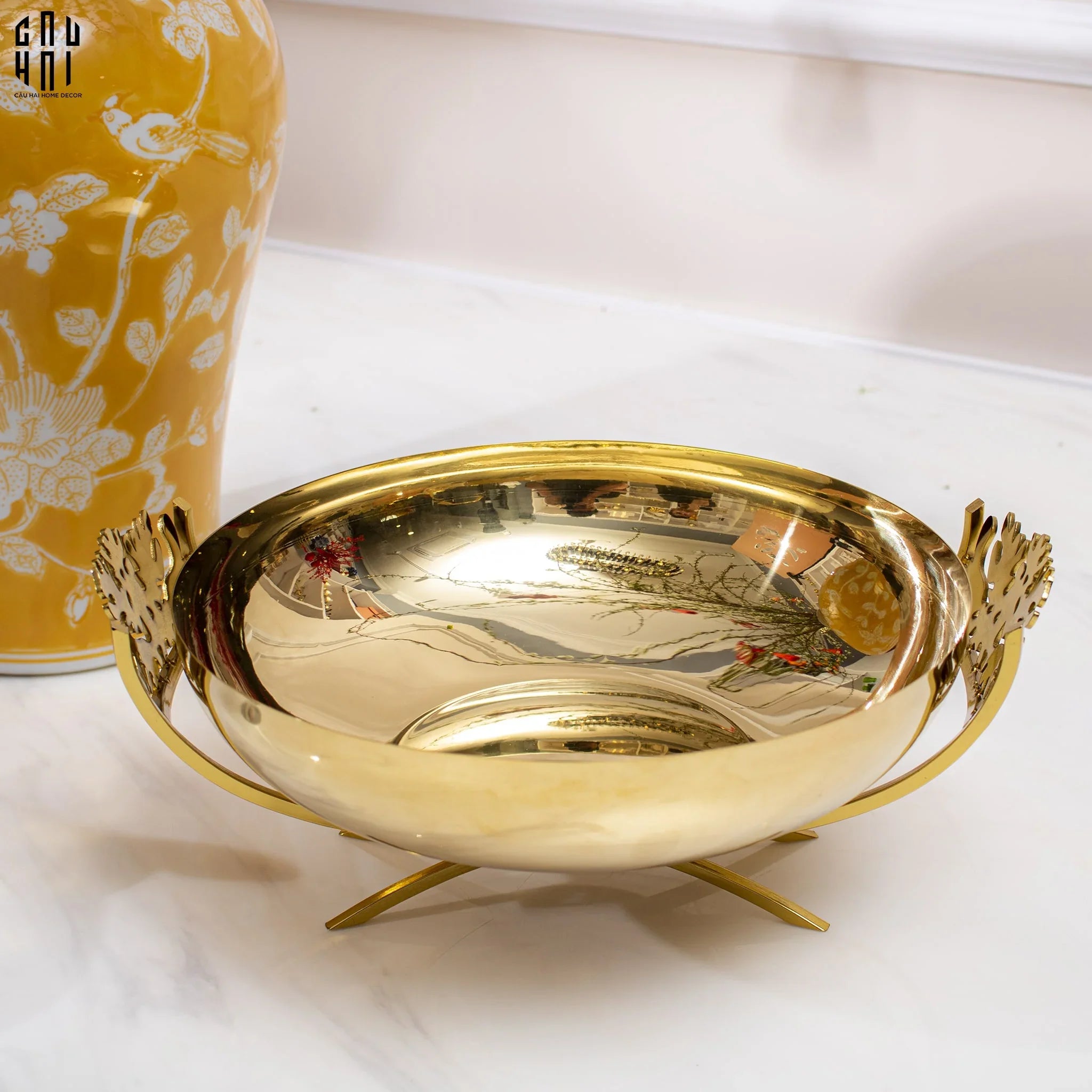 MAISON DE LUXE - ĐĨA TRÁI CÂY GOLDEN ERA SS25-CẬU HAI HOME DECOR