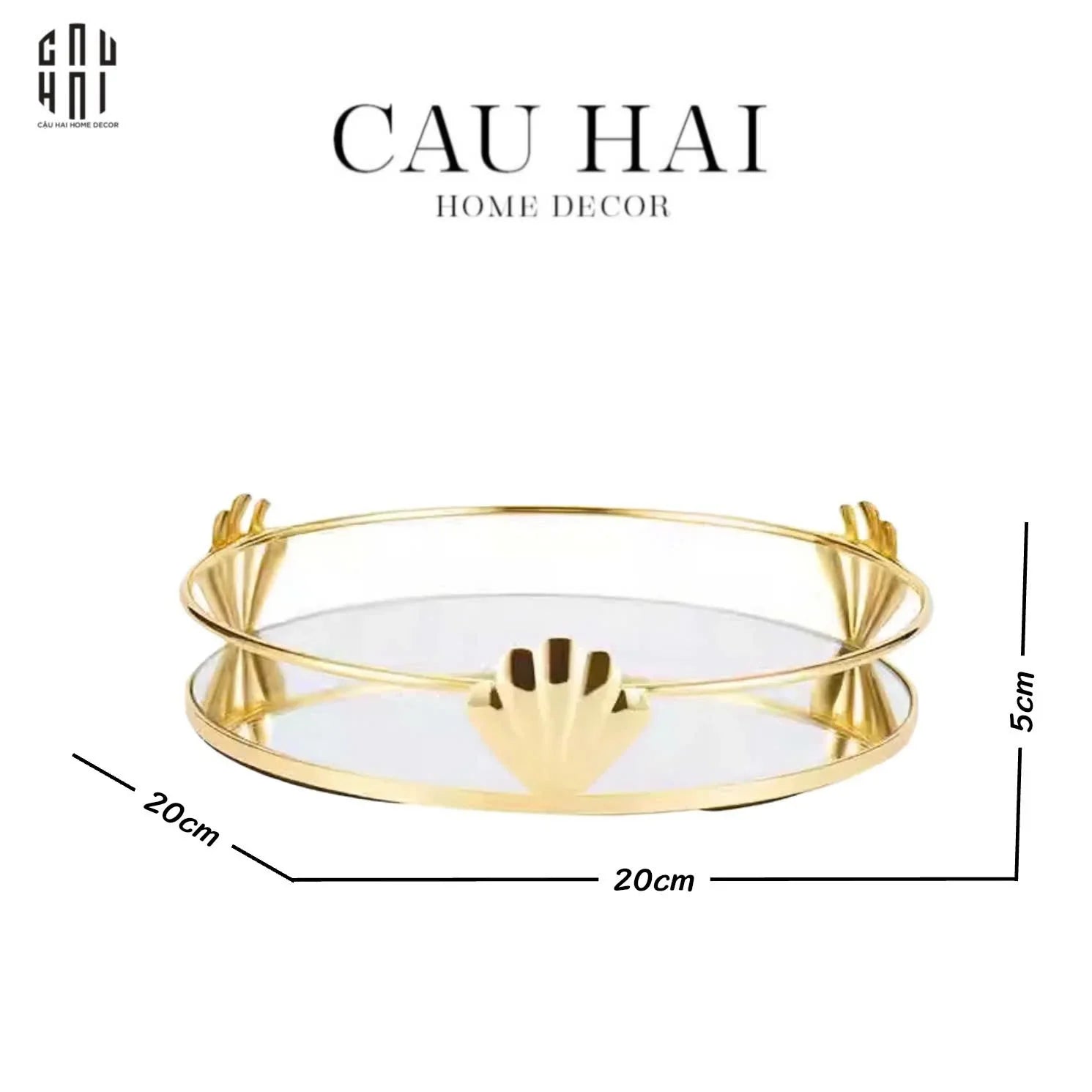 MAISON DE LUXE - KHAY TRÒN MẶT GƯƠNG PEARL REFLECTION 20 SS25-CẬU HAI HOME DECOR