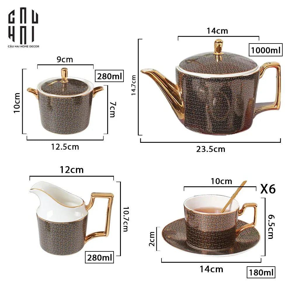 MAISON DE LUXE - SET BÌNH TRÀ MEGGIE SS25-CẬU HAI HOME DECOR