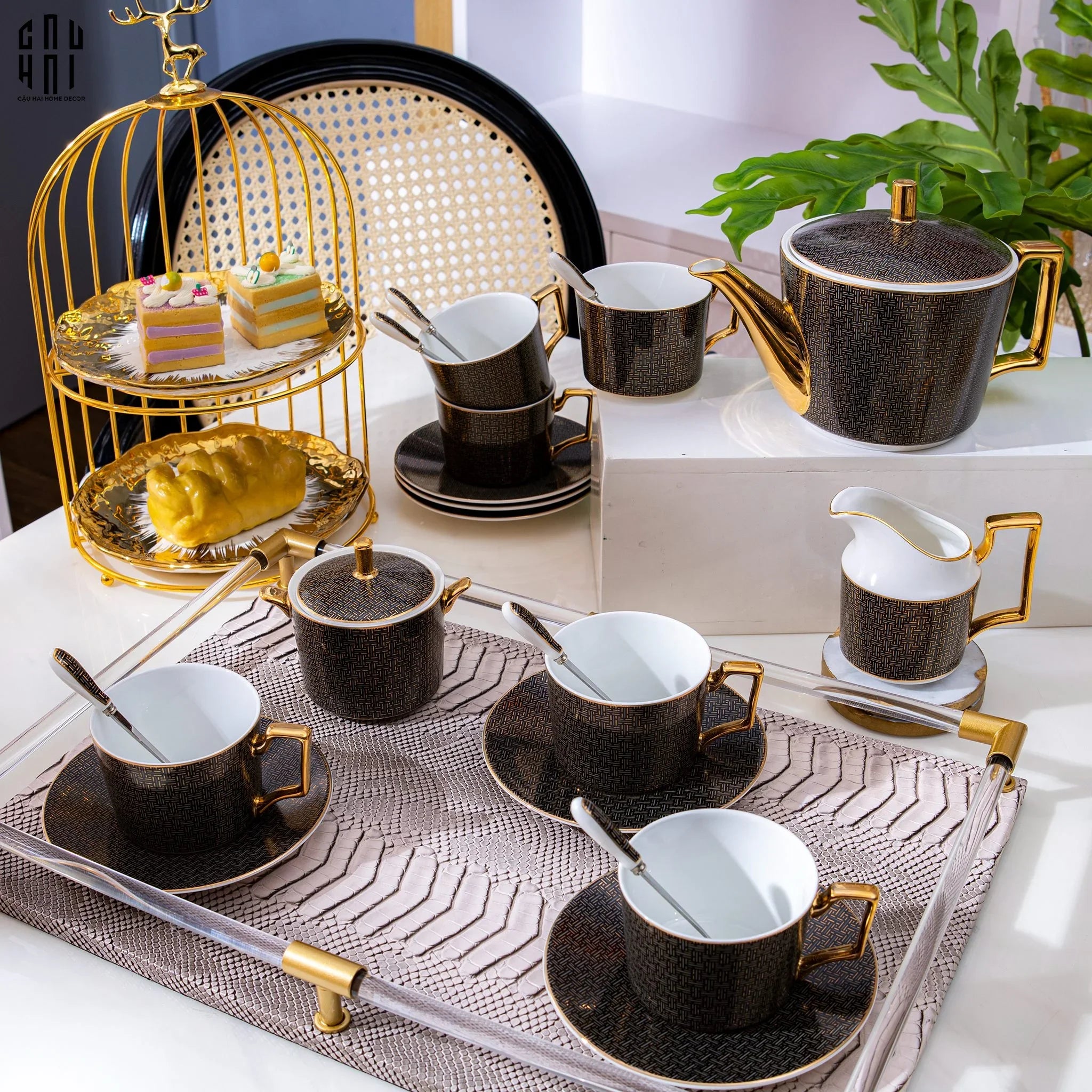 MAISON DE LUXE - SET BÌNH TRÀ MEGGIE SS25-CẬU HAI HOME DECOR