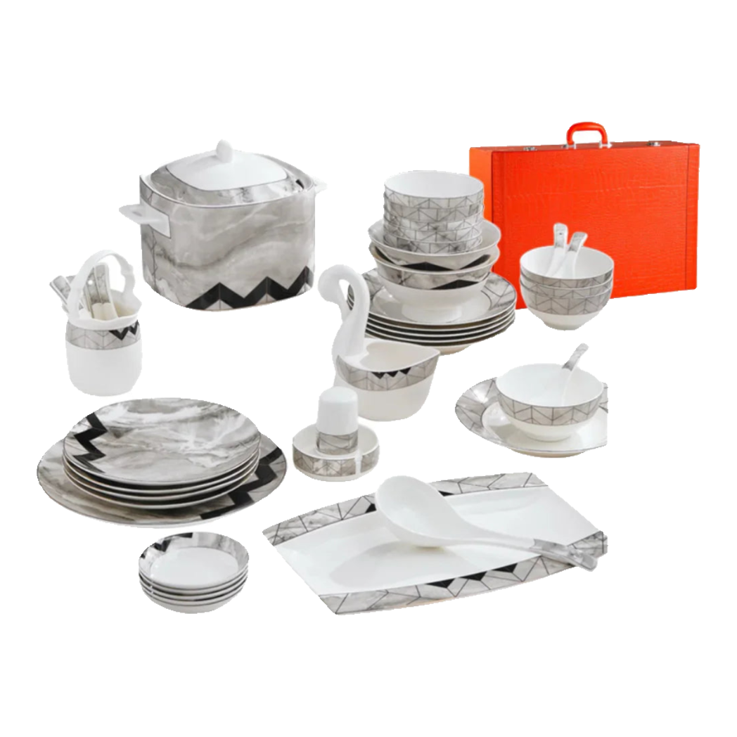 Maison Couture -  Set Chén Dĩa Kingston Refined Manner Allure  60Pcs