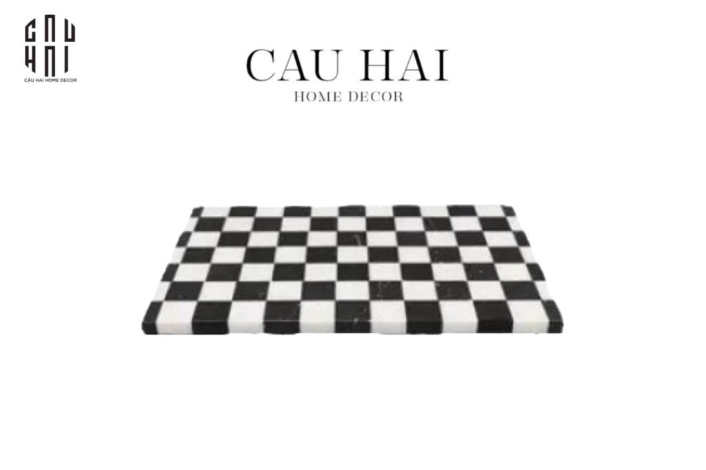 MAISON DE NATURE - MARBLE STONE ART TRAY - KHAY ĐÁ TỰ NHIÊN LE PLATEAU RECTANGULAIRE-CẬU HAI HOME DECOR