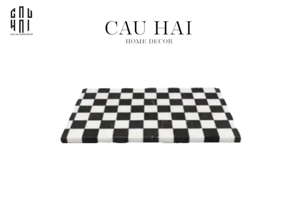 Maison De Nature - Marble Stone Art Tray - Khay Đá Tự Nhiên Le Plateau Rectangulaire-CẬU HAI HOME DECOR