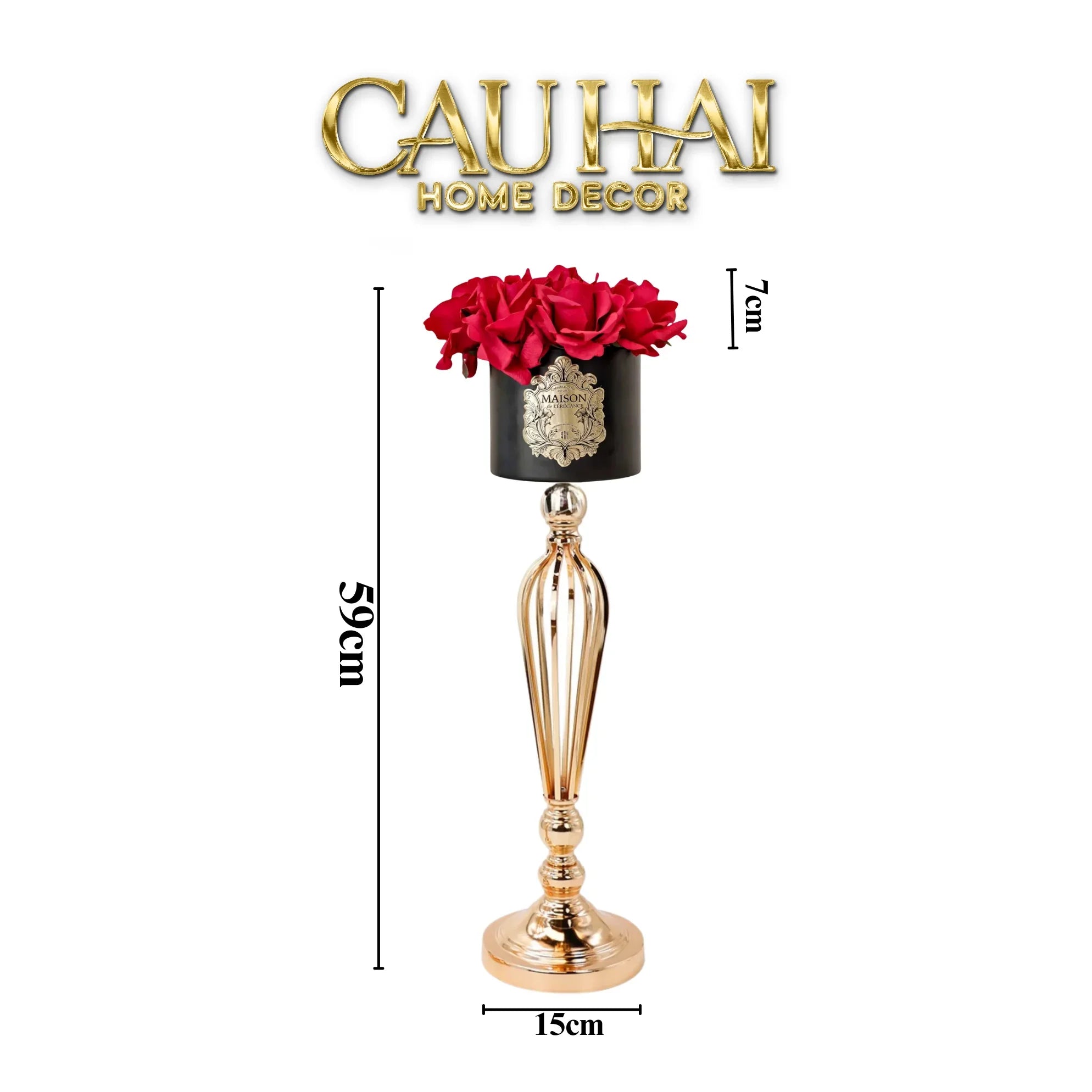 Maison Du Rose 15 - Chậu Hoa Hồng Versailles Grande H59-CẬU HAI HOME DECOR