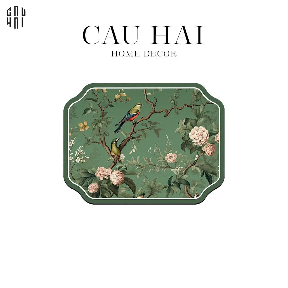 MIẾNG LÓT GREEN BLOSSOM SPRING - PLACEMAT 30X40CM-CẬU HAI HOME DECOR