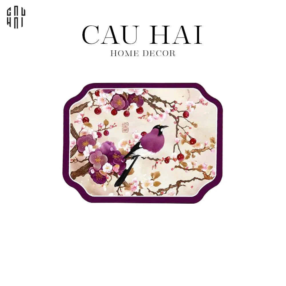 MIẾNG LÓT VIOLET BLOSSOM SPRING - PLACEMAT 30X40CM-CẬU HAI HOME DECOR