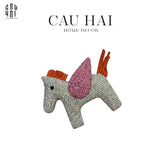 Móc Khoá - Charm Đeo Túi Helios Chariot - Đính Đá Rose - CẬU HAI HOME DECOR