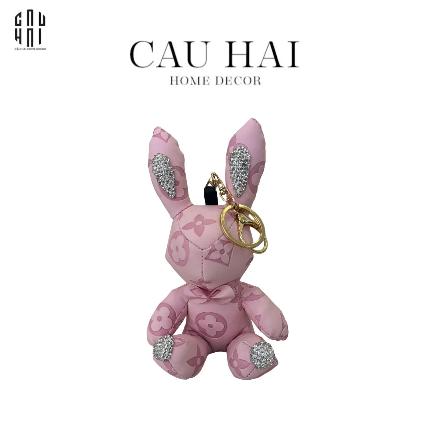 MÓC KHOÁ - CHARM LOUIS LUCKY BUNNY & DIAMOND - LIGHT PINK-CẬU HAI HOME DECOR
