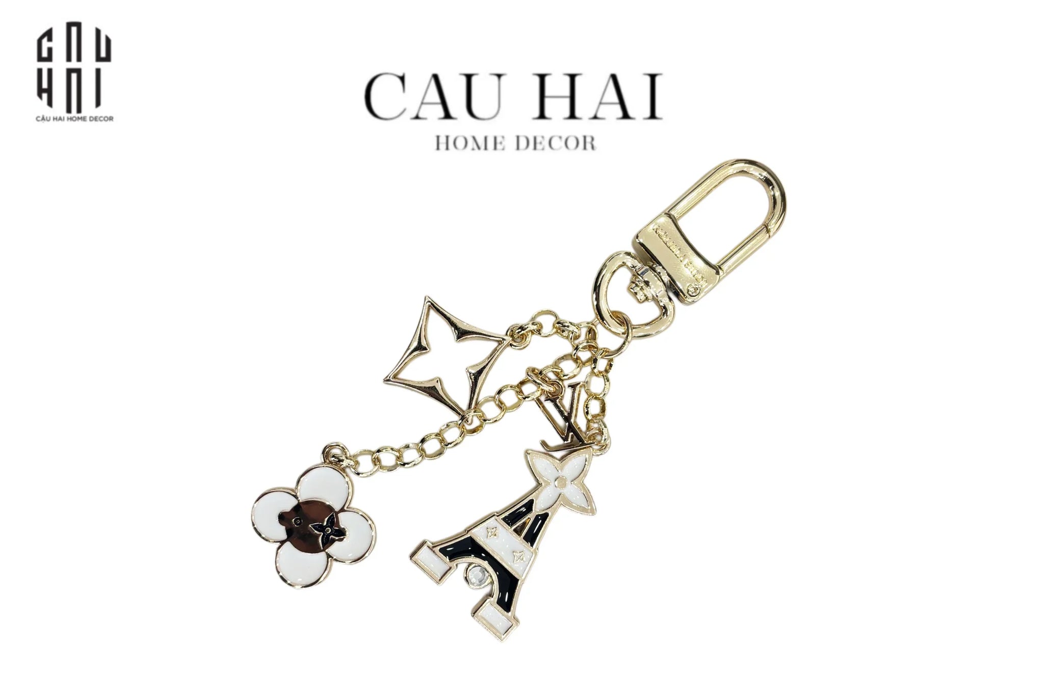 MÓC KHOÁ - CHARM TÚI LOUIS V. FLEUR DE PARIS-CẬU HAI HOME DECOR