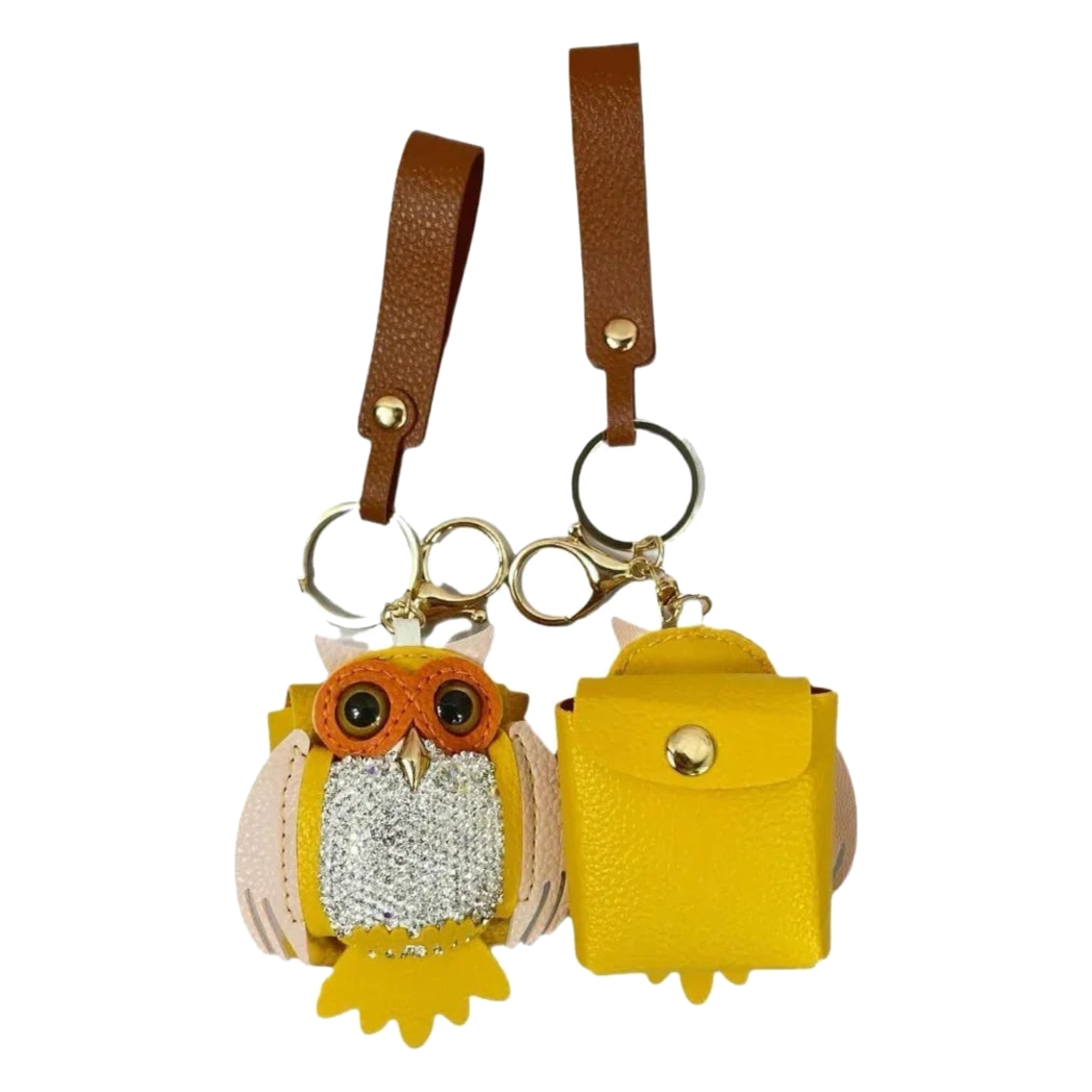 Móc Khoá Charm Túi Xách Owl Bling Bling Yellow - Cậu Hai Home Decor