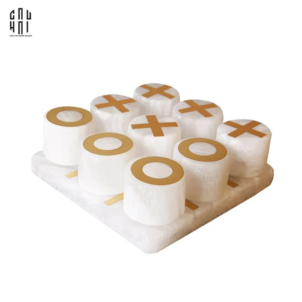 MODERN MARBLE TIC TAC TOE DECOR-CẬU HAI HOME DECOR