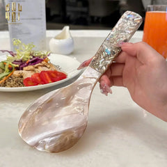 Muỗng Vá Cơm Xà Cừ Glowing Mother-of- Pearl Rice Paddle Tablewares D13-CẬU HAI HOME DECOR