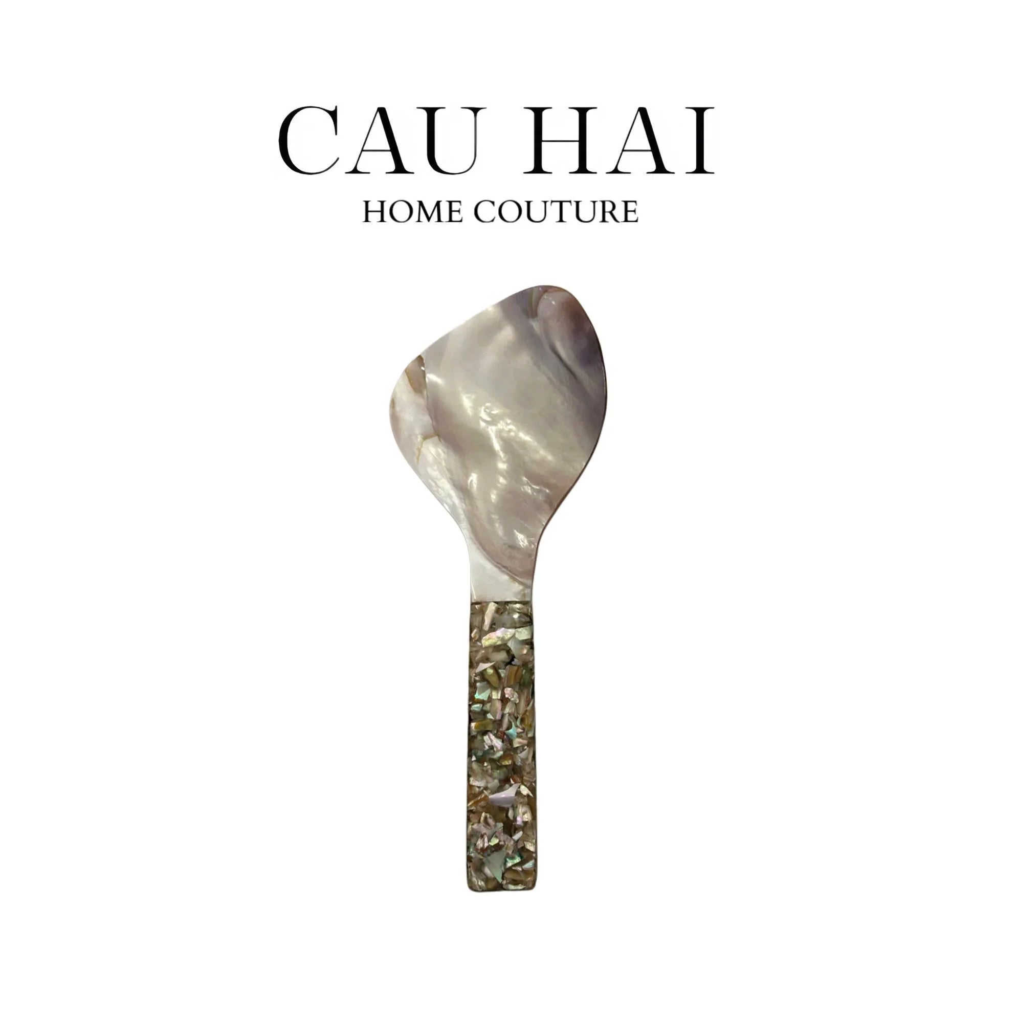 Muỗng Vá Cơm Xà Cừ Glowing Mother-of- Pearl Rice Paddle Tablewares D13-CẬU HAI HOME DECOR