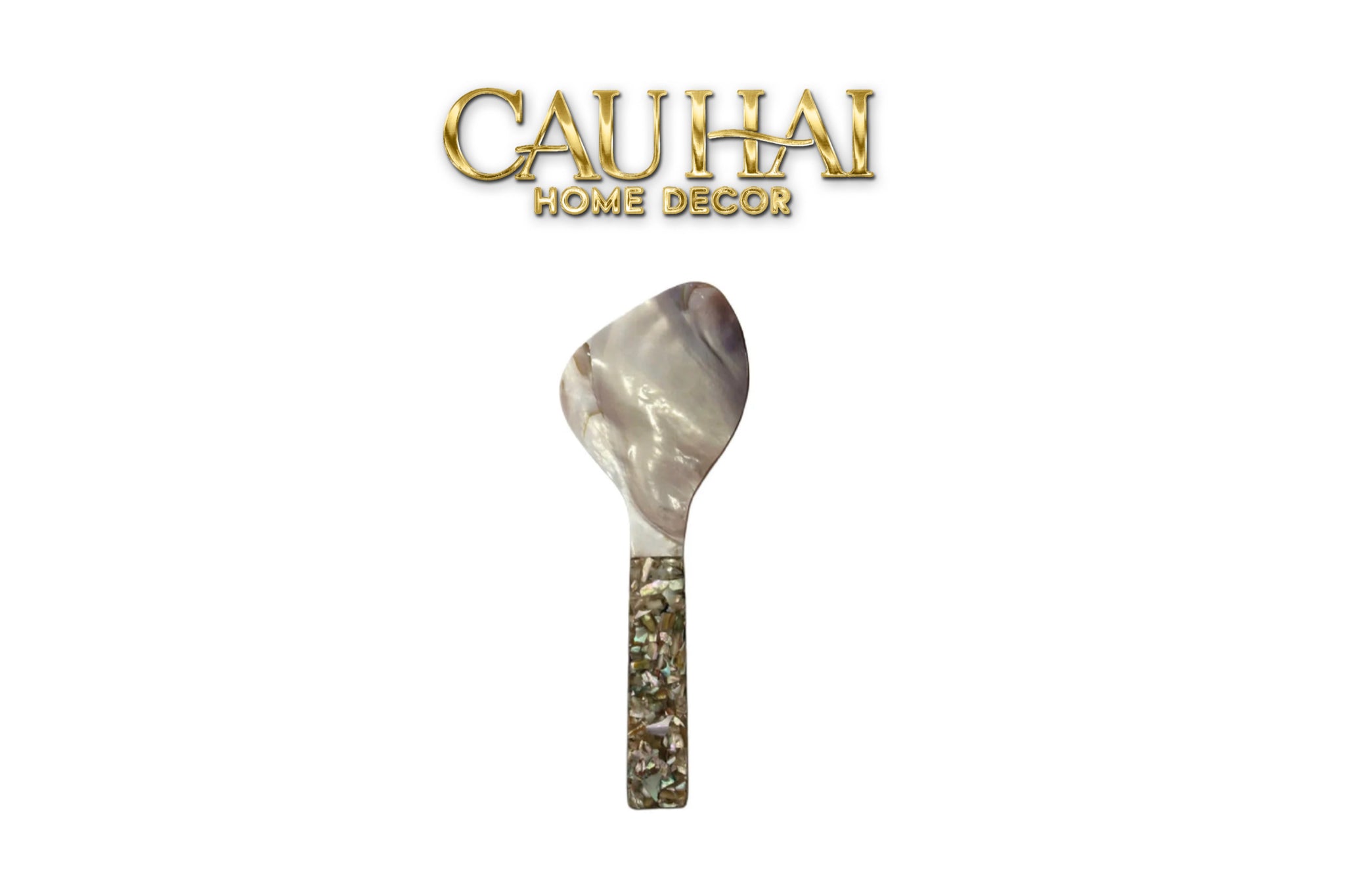 Muỗng Vá Cơm Xà Cừ Glowing Mother-of- Pearl Rice Paddle Tablewares D13-CẬU HAI HOME DECOR