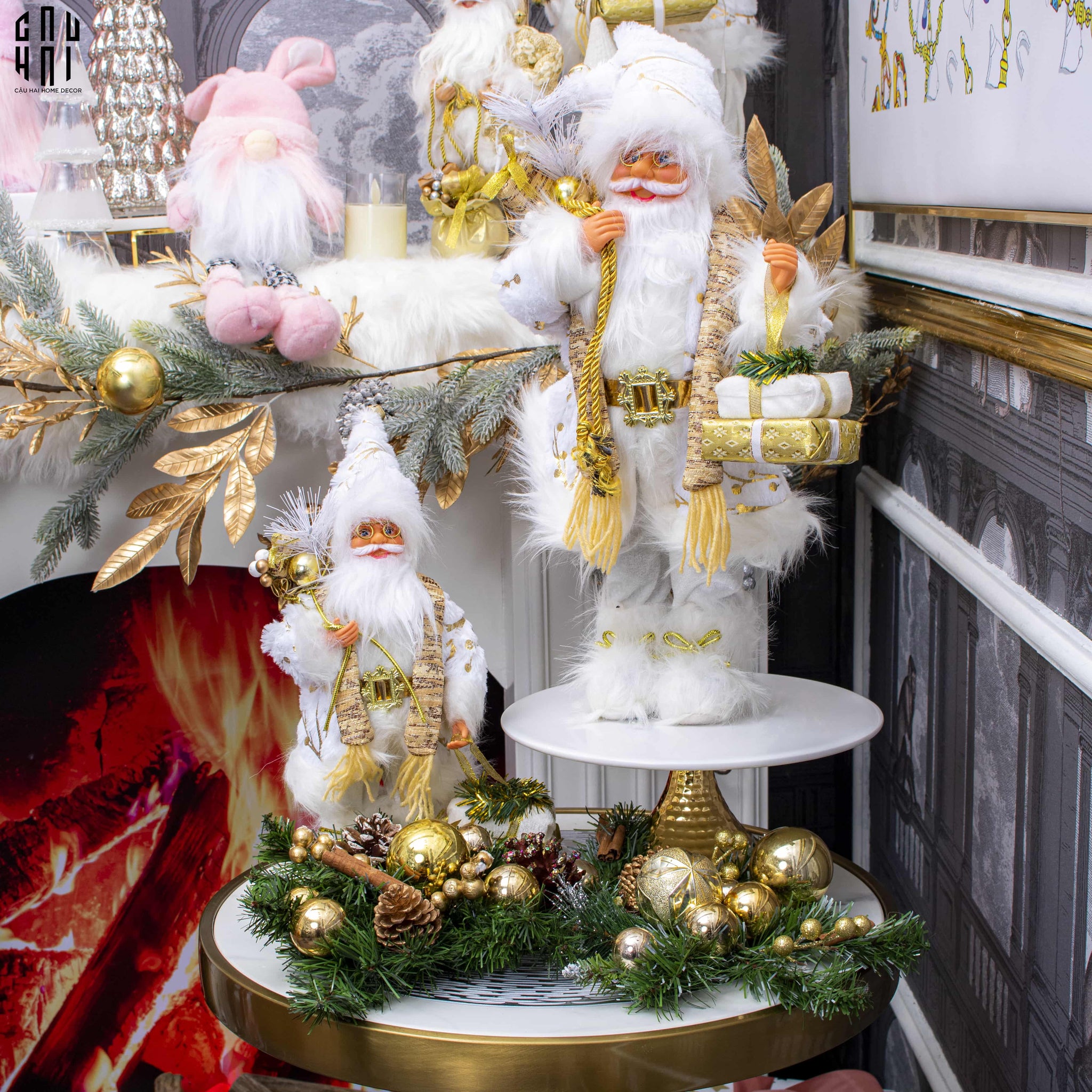 ÔNG GIÀ NOEL - WHITE SANTA CLAUS SIZE S-CẬU HAI HOME DECOR