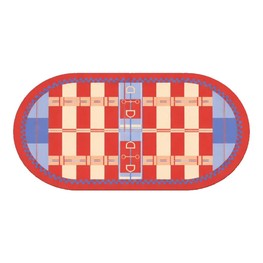 Doormat / Bathroom Micro-Nappa Gen8 45x90 Rouge Vermillion Equestrian Horsebits Signature