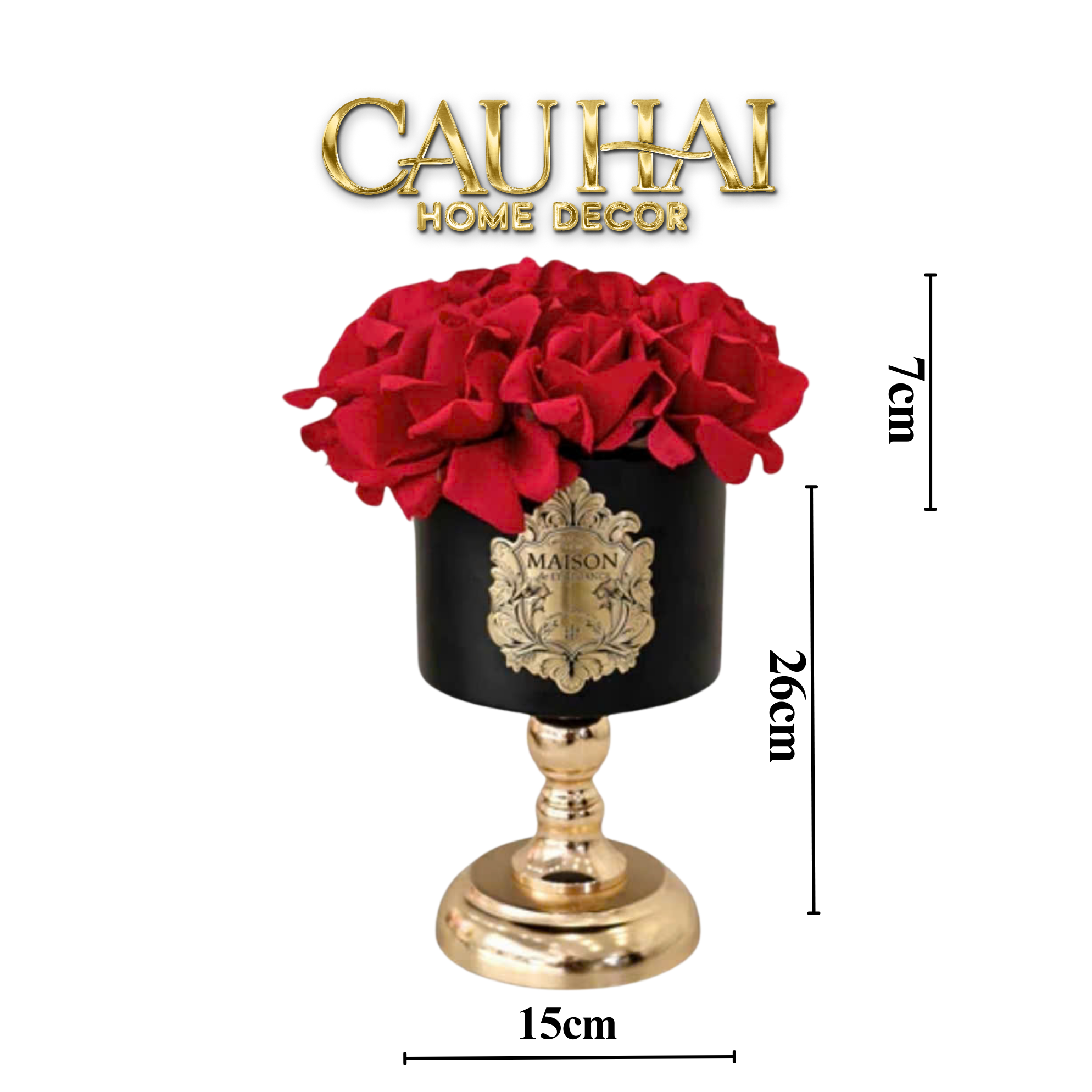 L’ESSENCE DU ROSE 15 - CHẬU HOA HỒNG PEDESTAL H26-CẬU HAI HOME DECOR