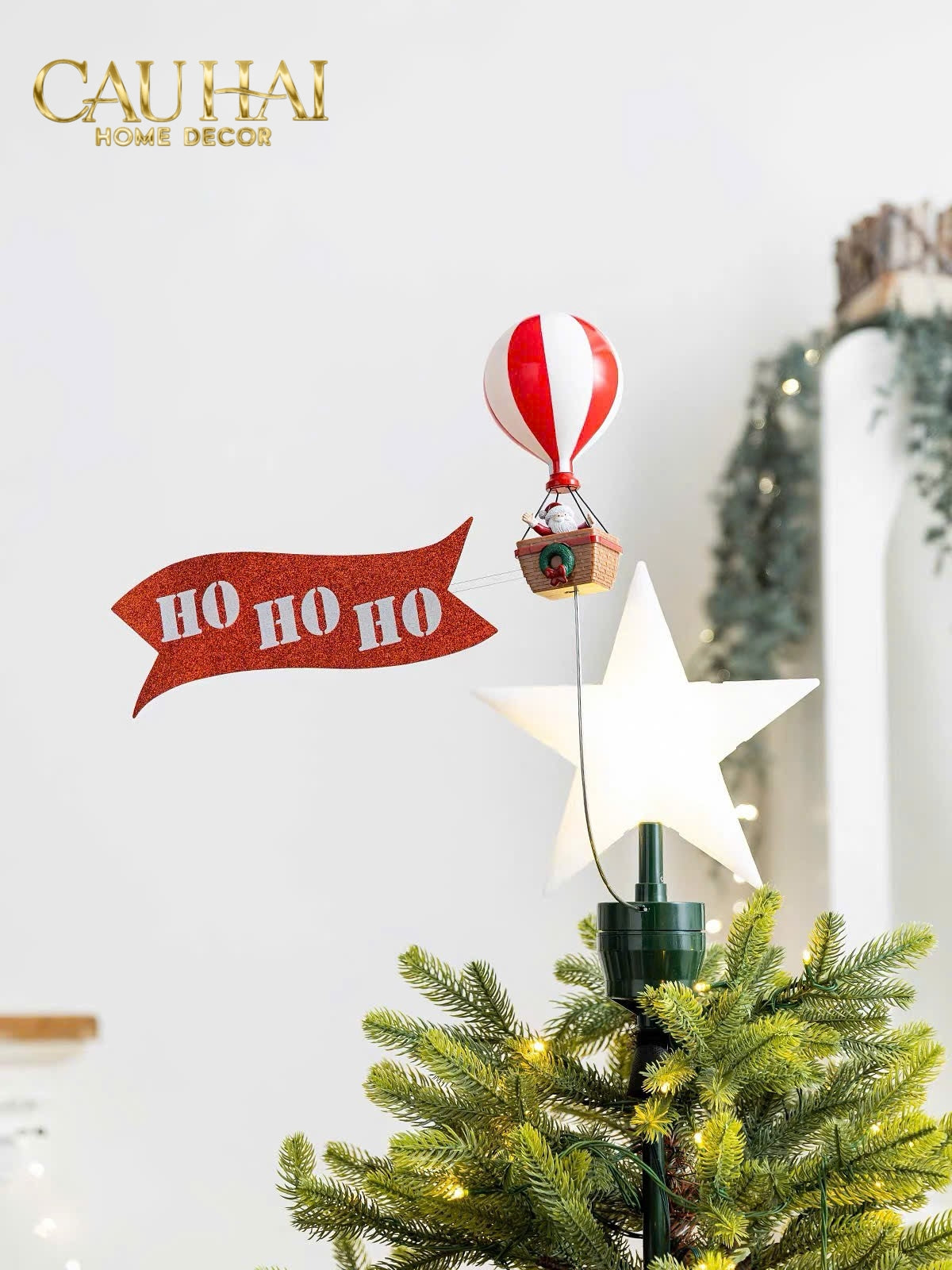 Feté Couture - Den Ngoi Sao Noel Santa Balloon Ho Ho Ho H22