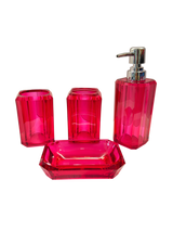 Set Nhà Tắm Acrylic Gemstone Ruby 4pcs