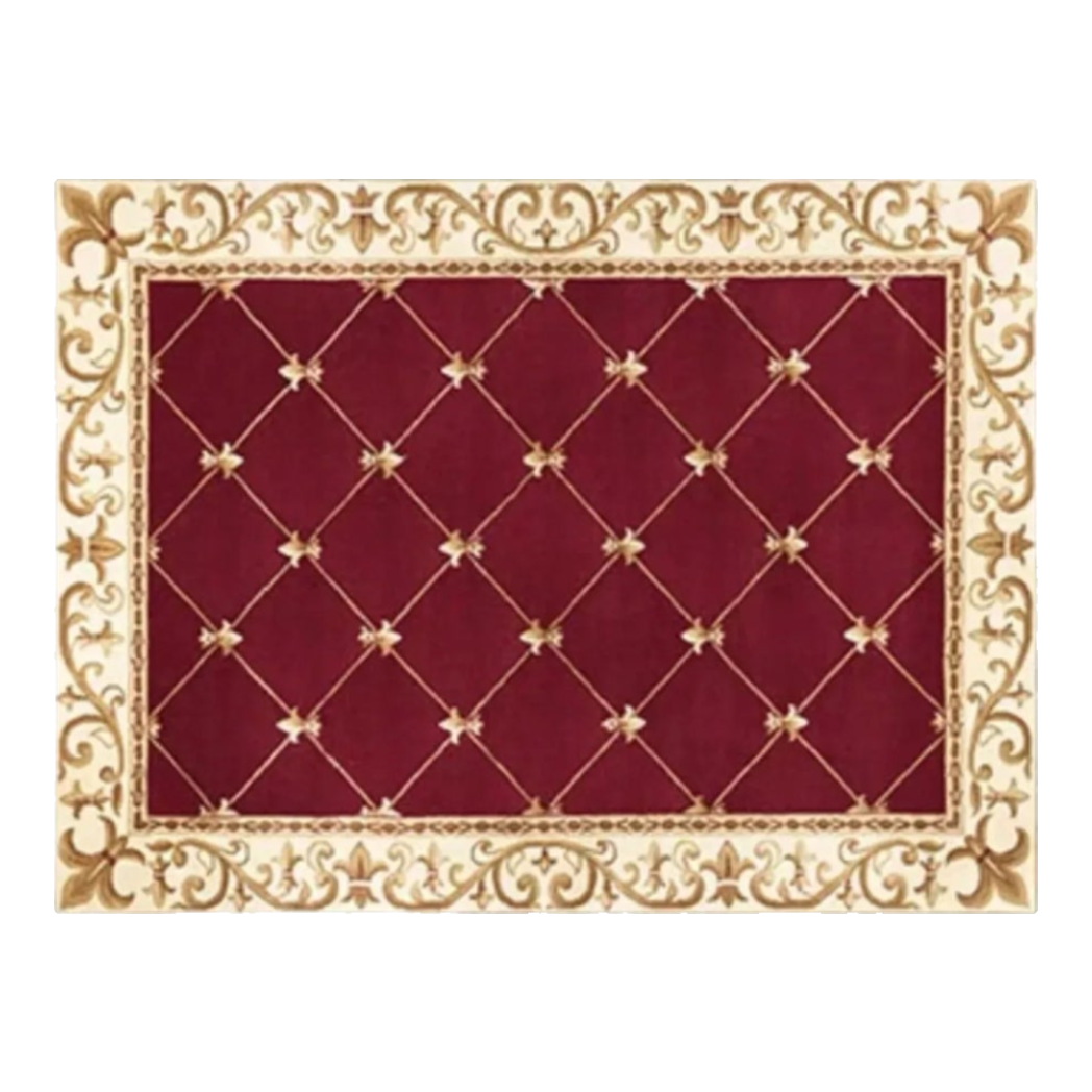 Belgian Velvet Door Mat 100x140 - Allure Crimson Rouge Ancient Roman Rugs